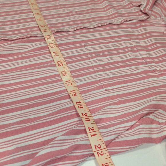 Torrid Pink Striped Button Blouse 00 - Picture 7 of 7
